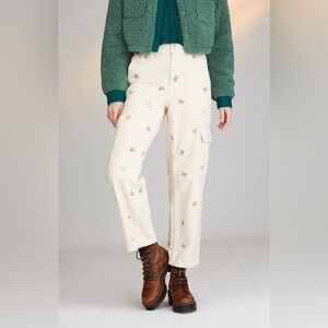 PacSun Butterfly Corduroy Elastic Waist Cargo Pants